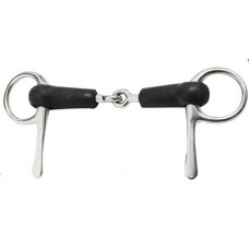 1/2 Spoon Rubber Snaffle Stainless Steel Bit 5" Only